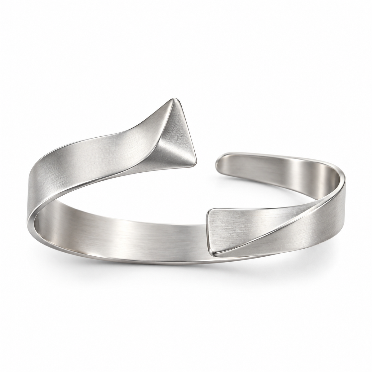 Folded Horizon Asymmetric Cuff Bracelet