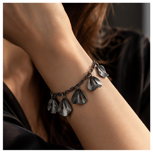 Petal Shadow Silhouette Chain Bracelet