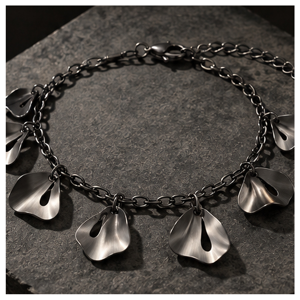 Petal Shadow Silhouette Chain Bracelet