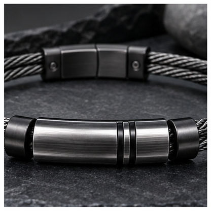 Split Latitude Braided Cable Bracelet