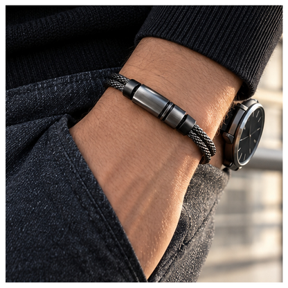 Split Latitude Braided Cable Bracelet